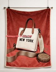 Coach New York Tote Bag Print Flannel Sofa Throw Blanket C262